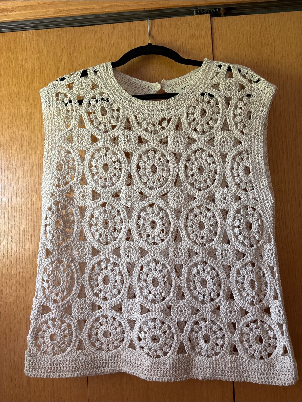 a.n.a Cream Crochet Tank Top